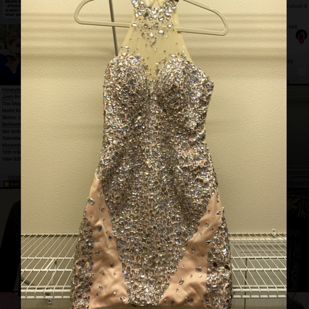 Short rhinestone dress